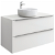 Mueble con lavabo sobre encimera de 100 cm de ancho color blanco Inspira Square Roca