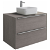 Mueble de baño con lavabo sobre encimera de 80 cm de ancho color roble Inspira Square Roca