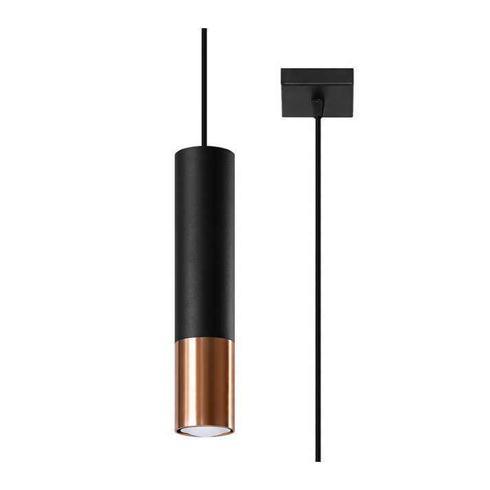 Sollux Loopez 1 black/copper pendant light