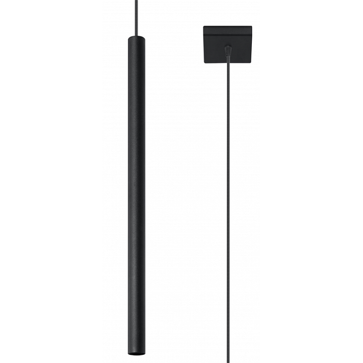 Lámpara colgante de diseño moderno fabricada en acero de color negro Pastelo 1 Sollux