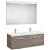Ensemble de salle de bains de 120 cm avec plan vasque double et LED de couleur frêne Prisma Roca