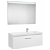 Conjunto de casa de banho com lavatório à direita de 90 cm de cor branco brilhante Pack Prisma Roca