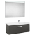 Set da bagno con lavabo destro 90 cm colore grigio antracite Pack Prisma Roca