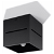 Aplique de techo con un diseño de cubo fabricado en aluminio de color negro Lobo Sollux