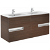 Mueble de baño con lavabo y 4 cajones de 120 cm de ancho color wengué Unik Victoria-N Roca