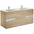 Mueble de baño con lavabo y 4 cajones de 120 cm de ancho color roble Unik Victoria-N Roca