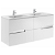 Meuble de salle de bains avec plan vasque et 4 tiroirs de 120 cm couleur blanche Unik Victoria-N Roca