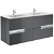 Mueble de baño con lavabo y 4 cajones de 120 cm de ancho color gris Unik Victoria-N Roca