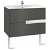 Mueble de baño con lavabo y 2 cajones de 100 cm de ancho color gris Unik Victoria-N Roca