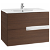 Meuble de salle de bains avec plan vasque et 2 tiroirs de 90 cm couleur wengé Unik Victoria-N Roca