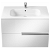 Mobile da bagno con lavabo e 2 cassetti largo 80 cm bianco Unik Victoria-N Roca