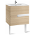 Meuble de salle de bains avec plan vasque et 2 tiroirs de 70 cm couleur chêne Unik Victoria-N Roca