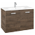 Mobiletto da bagno con lavabo e 2 ante larghezza 60 cm colore cedro Victoria Basic Roca