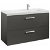 Mueble de baño con lavabo derecho y 2 cajones de 110 cm de ancho color gris antracita Prisma Roca