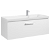 Mobiletto da bagno con lavabo a destra e 1 cassetto largo 110 cm in bianco lucido Unik Prisma Roca