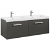 Mueble de baño con lavabo doble de 120 cm de ancho color gris antracita Unik Prisma Roca