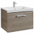 Mueble de baño con lavabo y un cajón de 60 cm de ancho color fresno Unik Prisma Roca