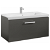 Mueble de baño con lavabo y 1 cajón de 80 cm de ancho color gris antracita Unik Prisma Roca