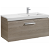 Mueble de baño con lavabo derecho y 1 cajón de 90 cm de ancho color fresno Prisma Roca