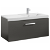 Meuble de salle de bains de 90 cm avec plan vasque et un tiroir gris anthracite Unik Prisma Roca