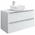 Meuble de salle de bains avec plan vasque et 2 tiroirs de 100 cm blanc Inspira Soft Roca