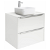 Mueble de baño con lavabo sobre encimera y 2 cajones de 60 cm de ancho color blanco Inspira Square Roca