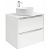 Mueble de baño con sobre encimera y 2 cajones de 60 cm de ancho color blanco Inspira Round Roca
