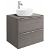 Mueble de baño con lavabo sobre encimera y 2 cajones de 60 cm de ancho color roble Inspira Round Roca
