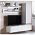 Conjunto de dos estantes y muebles suspendidos de color blanco brillante Leiko Domensino