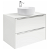 Mueble de baño con lavabo sobre encimera y 2 cajones de 80 cm de ancho color blanco Inspira Round Roca