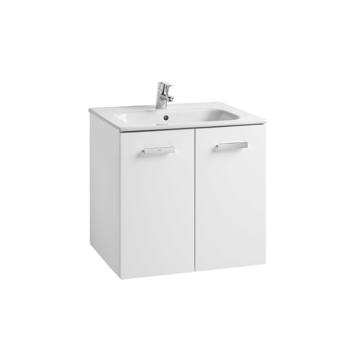 Mueble de baño con lavabo y 2 puertas de 60 cm de ancho color blanco Victoria Basic Roca