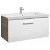Meuble de salle de bains avec plan vasque et un tiroir de 80 cm blanc-frêne Unik Prisma Roca