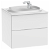Mobiletto da bagno con lavabo e 2 cassetti largo 60 cm in bianco lucido Unik Beyond Roca
