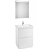 Conjunto para casa de banho de 60 cm com espelho LED branco brilho Lander Roca