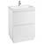 Mueble de baño con lavabo y 2 cajones de 60 cm de ancho color blanco brillo Lander Roca