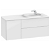 Mueble de baño con lavabo derecho de 120 cm de ancho formado por 2 cajones y 1 puerta blanco brillo Unik Beyond Roca