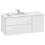 Mueble de baño con lavabo izquierdo de 120 cm formado por 2 cajones y 1 una puerta color blanco brillo Unik Beyond Roca