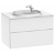 Mueble de baño con lavabo cerámico y 2 cajones de 80 cm de ancho color blanco brillo Unik Beyond Roca