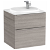 Móvel para casa de banho com lavatório e 2 gavetas de 60 cm de largura de cor carvalho Unik Beyond Roca