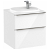 Mobile da bagno con lavabo e 2 cassetti 60 cm di larghezza di colore Bianco Lucido Unik Beyond Roca
