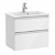 Mueble de baño compacto con lavabo y 2 cajones de 60 cm de ancho color blanco brillo Unik The Gap Roca