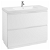 Mobile da bagno con lavabo e 2 cassetti 100 cm di larghezza colore Bianco Lucido Unik Lander Roca