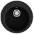 Fregadero circular simple negro 48cm Zafiro Basic Poalgi