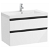 Mueble de baño con lavabo y 2 cajones de 80 cm de ancho color blanco brillo Unik Domi Roca