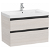 Mobile da bagno con lavabo e 2 cassetti 80 cm di larghezza colore Frassino Nordico Unik Domi Roca