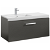 Mueble de baño con lavabo izquierdo y un cajón de 90 cm de ancho color gris antracita Unik Prisma Roca