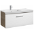 Mobile per bagno con lavabo a sinistra e un cassetto di 90 cm colore Bianco-Frassino Unik Prisma Roca