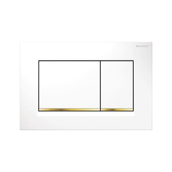 Placa de acionamento Sigma30 Branco-Dourado Geberit