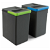 Two 7-litre drawer containers in anthracite grey Recycle finish Emuca