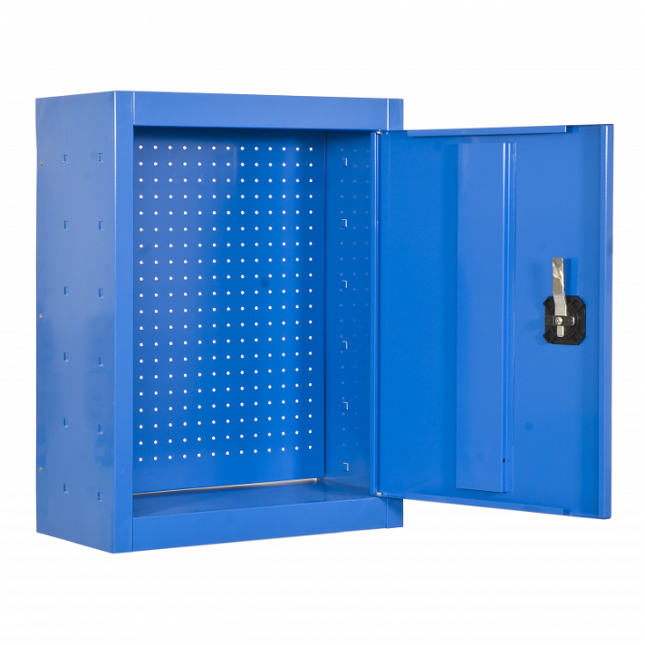 Kit Armario metálico de herramientas para pared con cerradura en color Azul SimonRack